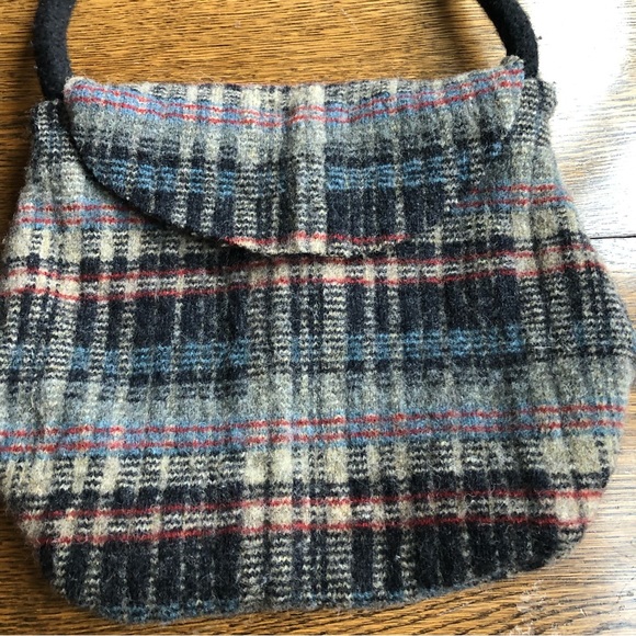 Womens handbag, wool plaid - Picture 6 of 8